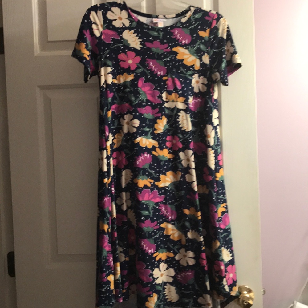 Lularoe xxs small navy floral Carly